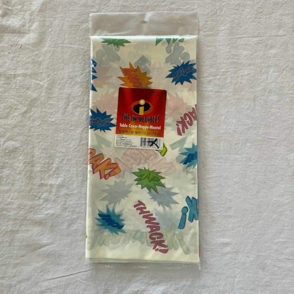 New The Incredibles 1 Table Cover 54" x 102", 4 Packages Party Favors Birthday - Picture 7 of 8